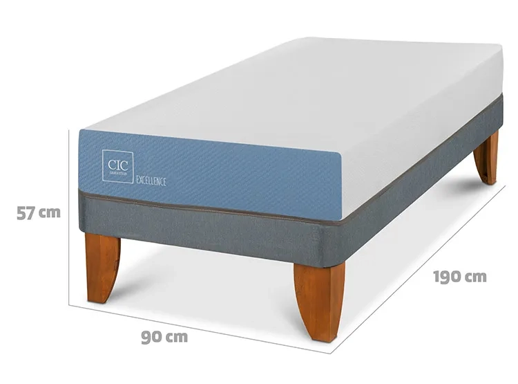 JUEGO DE DORMITORIO CIC CAMA EUROPEA EXCELLENCE 1 PLAZA + ALMOHADA - 3