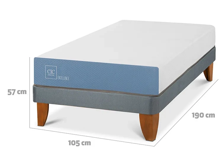 JUEGO DE DORMITORIO CIC CAMA EUROPEA EXCELLENCE 1.5 PLAZAS + ALMOHADA - 3