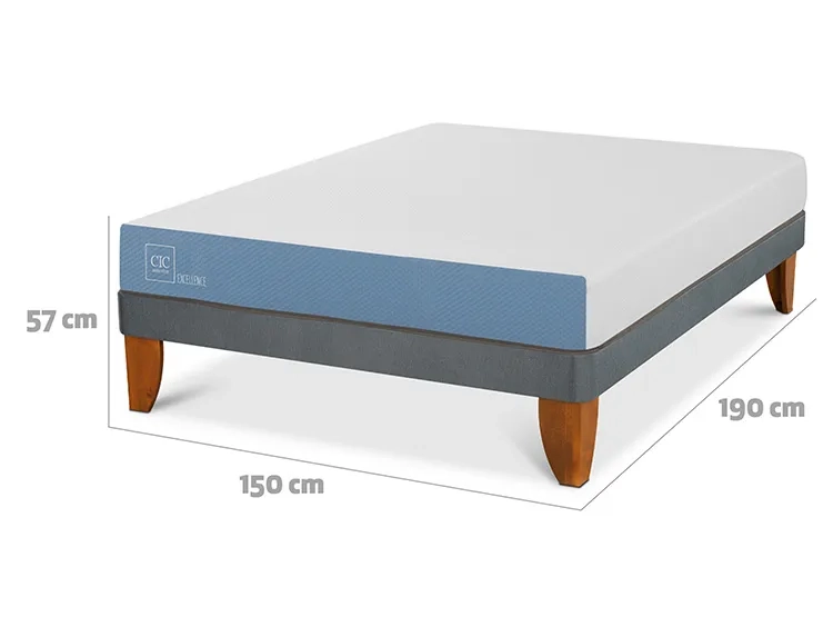 JUEGO DE DORMITORIO CIC CAMA EUROPEA EXCELLENCE BN 2 PLAZAS + ALMOHADAS - 3