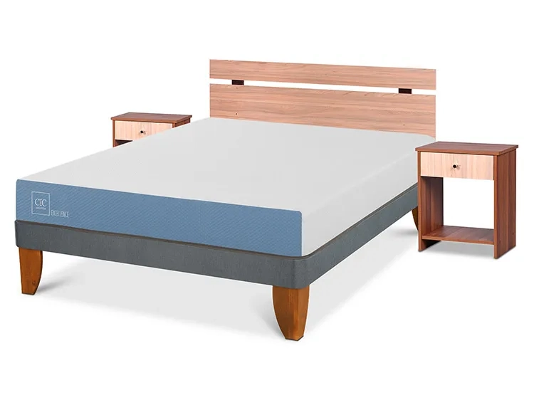 JUEGO DE DORMITORIO CIC CAMA EUROPEA EXCELLENCE BN 2 PLAZAS + SET OLMO - 2
