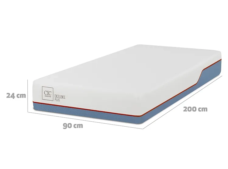 SET CIC COLCHÓN EXCELLENCE PLUS 1 PLAZA 0.9 X 2 M + CUBRE - 3