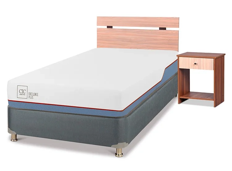 JUEGO DE DORMITORIO CIC CAMA BOX AMERICANO EXCELLENCE PLUS 1.5 PLAZAS + SET OLMO - 2