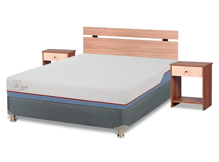 JUEGO DE DORMITORIO CIC CAMA BOX AMERICANO EXCELLENCE PLUS BD 2 PLAZAS + SET OLMO - 2