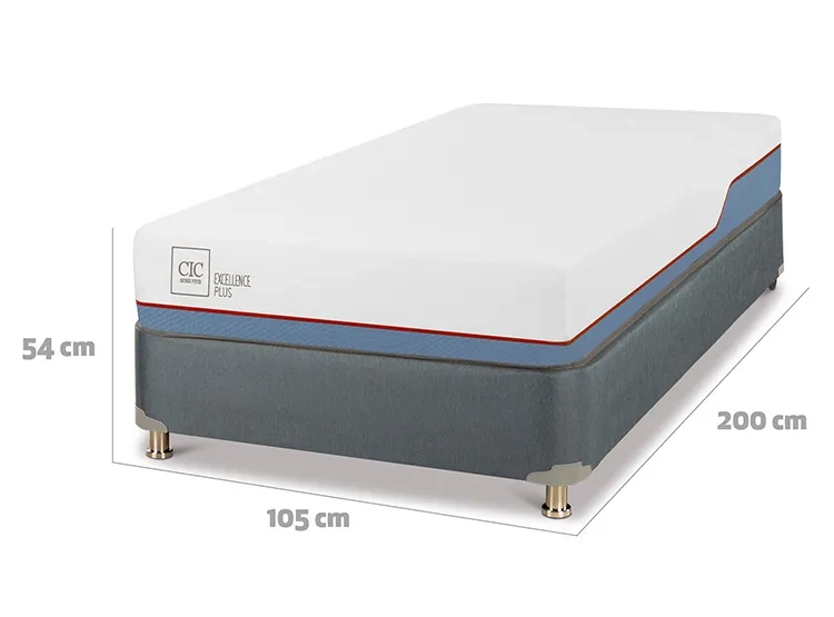 JUEGO DE DORMITORIO CIC CAMA BOX AMERICANO EXCELLENCE PLUS 1.5 PLAZAS + ALMOHADA - 3
