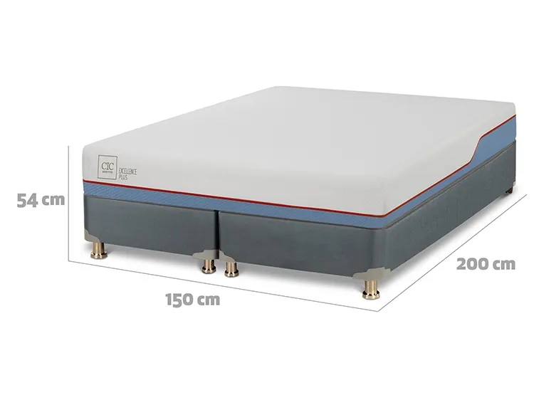 JUEGO DE DORMITORIO CIC CAMA BOX AMERICANO EXCELLENCE PLUS BD 2 PLAZAS + ALMOHADA - 3