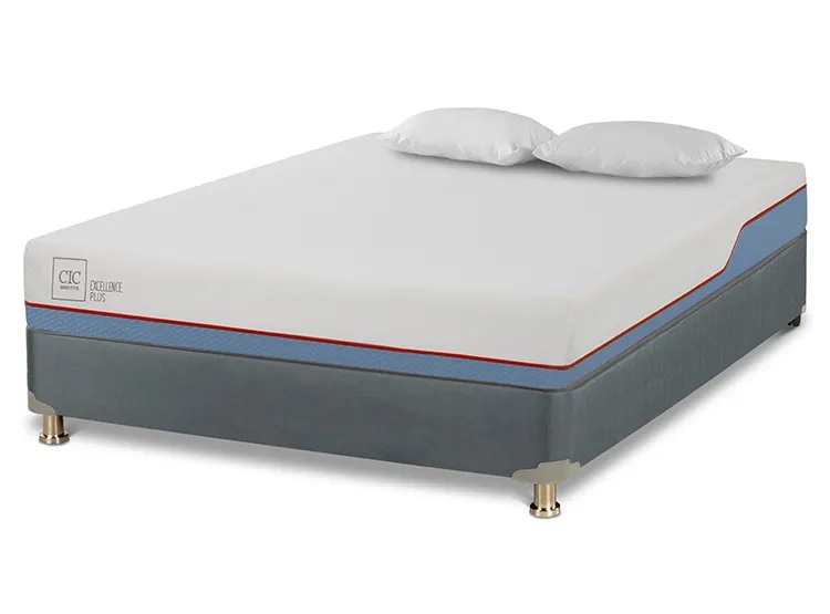 JUEGO DE DORMITORIO CIC CAMA BOX AMERICANO EXCELLENCE PLUS BN 2 PLAZAS + ALMOHADAS - 2