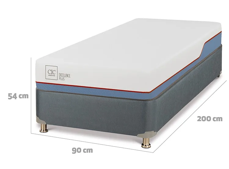 JUEGO DE DORMITORIO CIC CAMA BOX AMERICANO EXCELLENCE PLUS 1 PLAZA + TEXTIL - 3