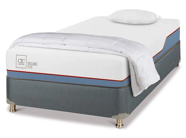 JUEGO DE DORMITORIO CIC CAMA BOX AMERICANO EXCELLENCE PLUS 1.5 PLAZAS + TEXTIL - 2