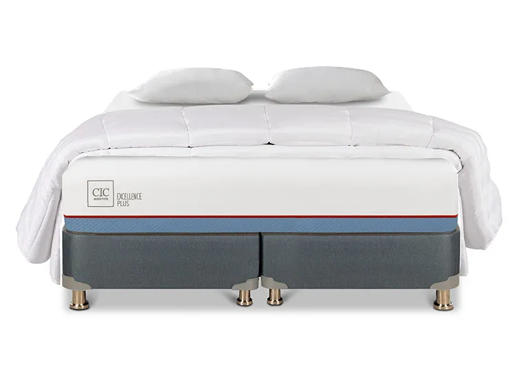 JUEGO DE DORMITORIO CIC CAMA BOX AMERICANO EXCELLENCE PLUS BD 2 PLAZAS + TEXTIL - 1