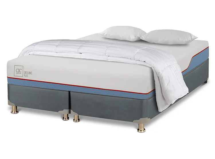 JUEGO DE DORMITORIO CIC CAMA BOX AMERICANO EXCELLENCE PLUS BD 2 PLAZAS + TEXTIL - 2