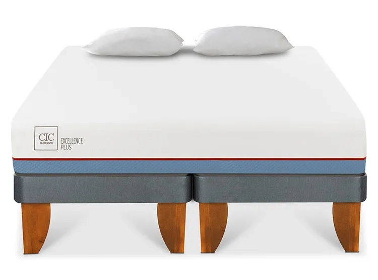 JUEGO DE DORMITORIO CIC CAMA EUROPEA EXCELLENCE PLUS BD 2 PLAZAS + ALMOHADAS - 1