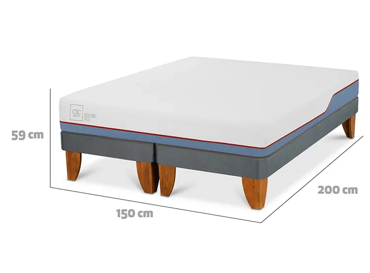 JUEGO DE DORMITORIO CIC CAMA EUROPEA EXCELLENCE PLUS BD 2 PLAZAS + ALMOHADAS - 3