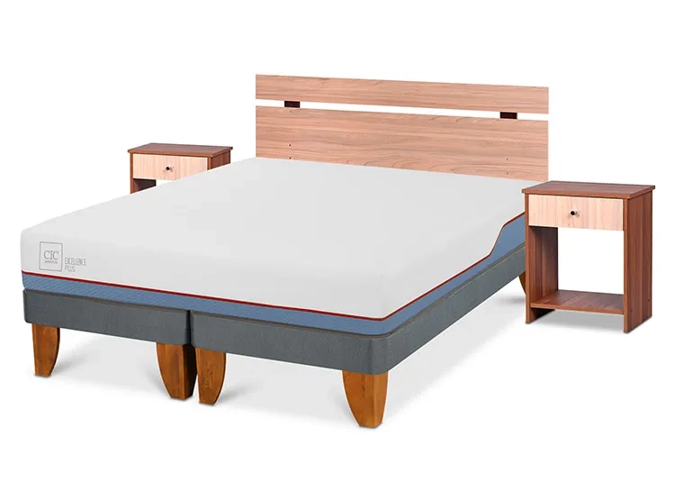 JUEGO DE DORMITORIO CIC CAMA EUROPEA EXCELLENCE PLUS BD 2 PLAZAS + SET OLMO - 2