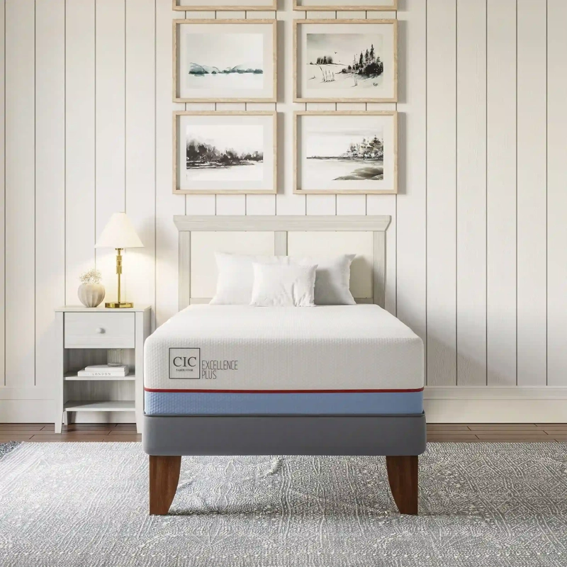 JUEGO DE DORMITORIO CIC CAMA EUROPEA EXCELLENCE PLUS 1.5 PLAZAS + SET ARES - 8