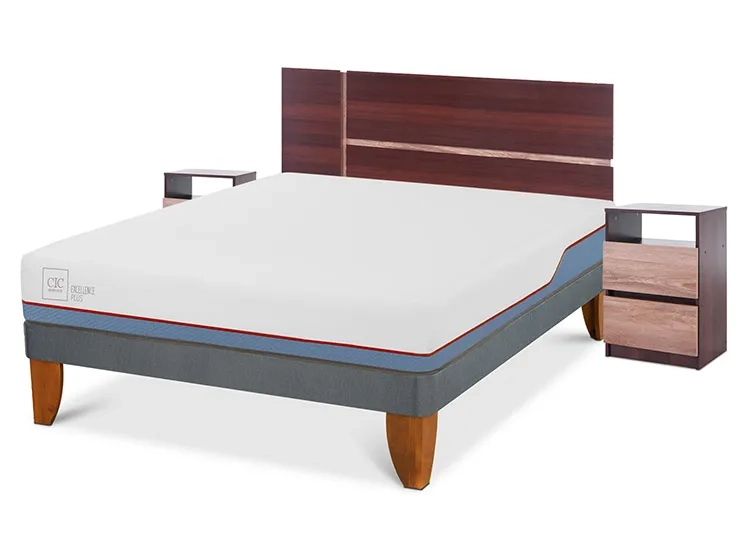 JUEGO DE DORMITORIO CIC CAMA EUROPEA EXCELLENCE PLUS BN 2 PLAZAS + SET ENIO - 2