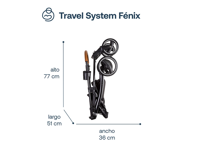 COCHE CUNA TRAVEL SYSTEM BEBE FÉNIX AZUL BEBESIT - 9