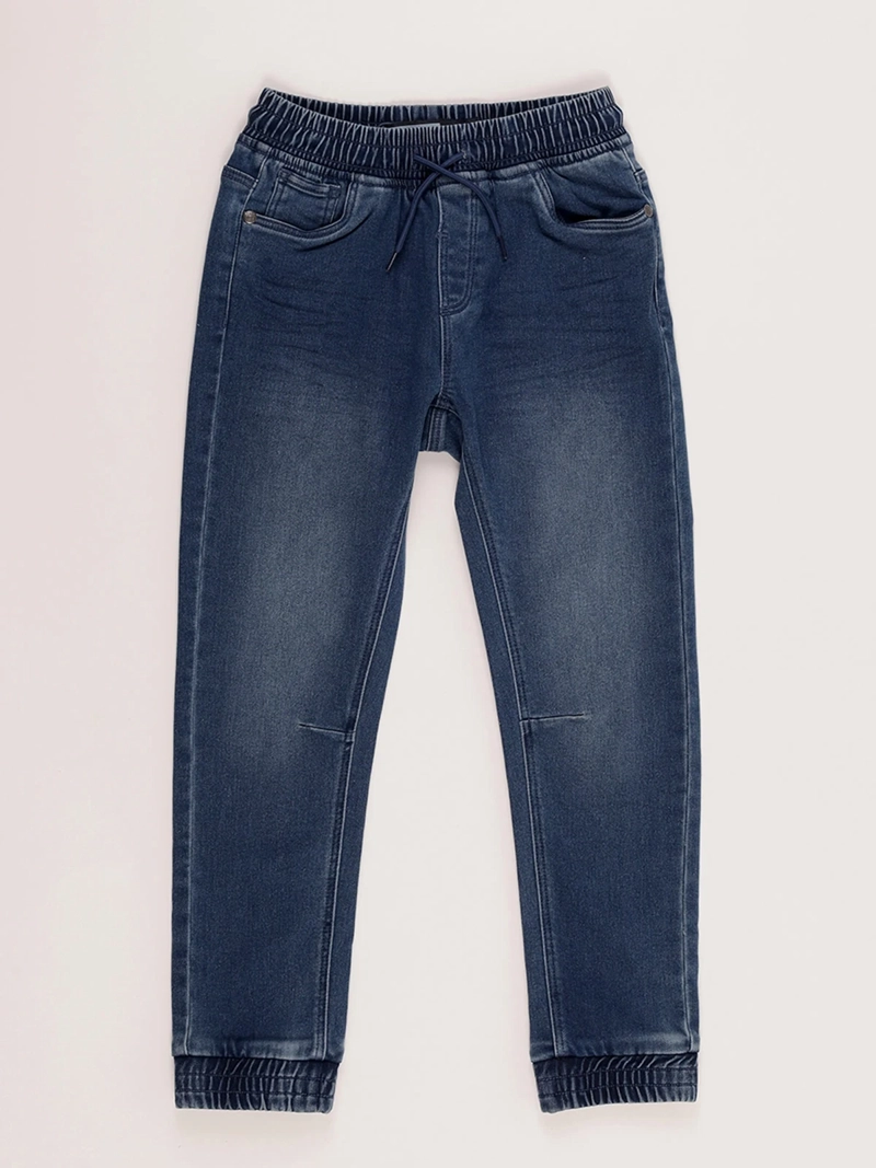 JEANS LARGO NIÑO HARVEST FRENCH TERRY CINTURA ELASTICADA - 1