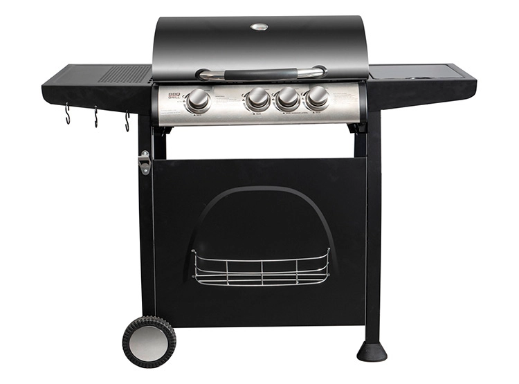 PARRILLA A GAS BBQ GRILL BBQ304GCQL GIORGIA 3 QUEMADORES + QUEMADOR LATERAL NEGRO - 1