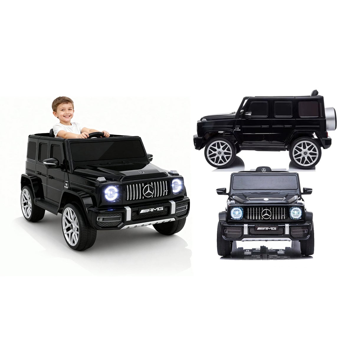 AUTO A BATERIA JEEP MERCEDES G63 NEGRO - 3