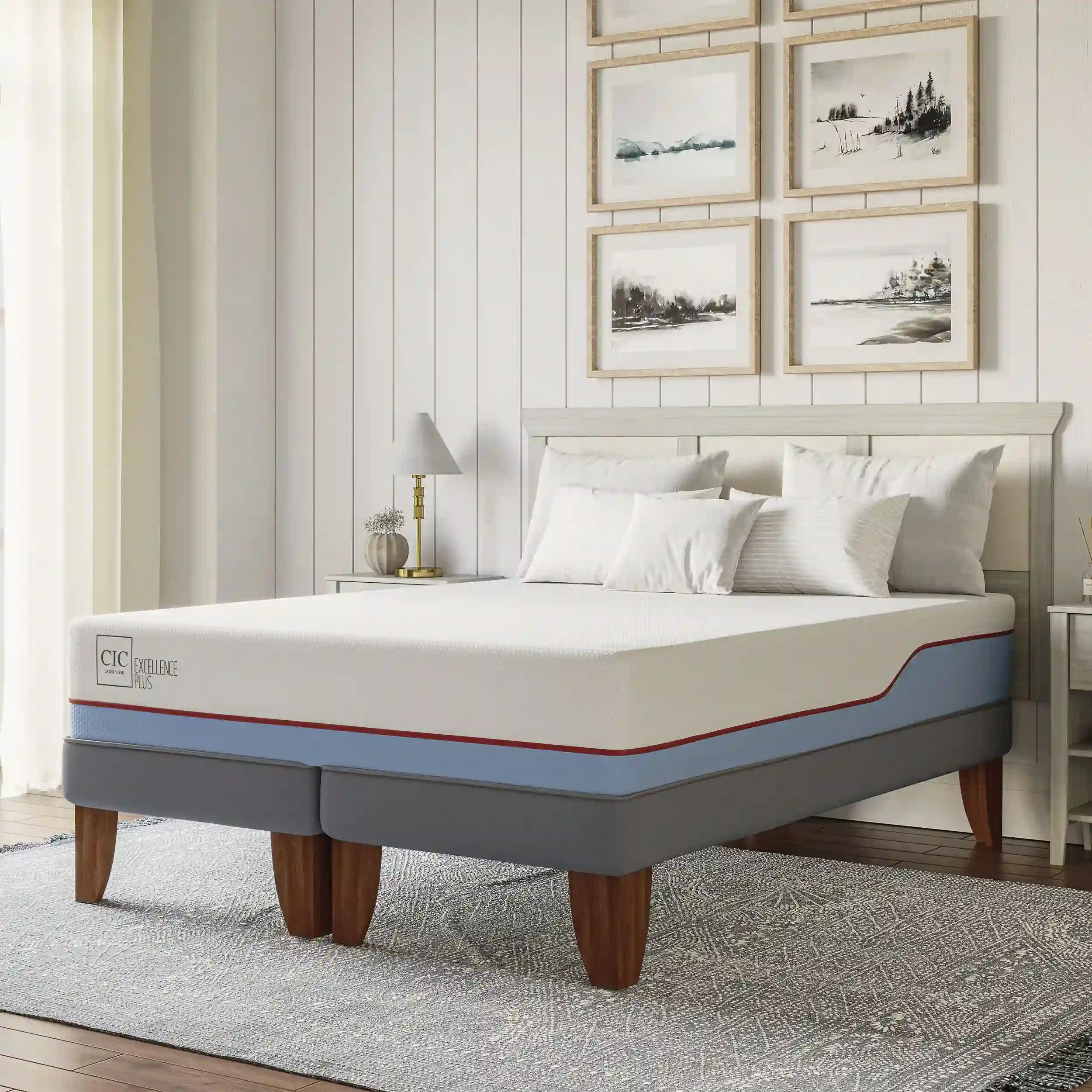 SET CIC COLCHÓN EXCELLENCE PLUS 2 PLAZAS + ALMOHADAS - 10