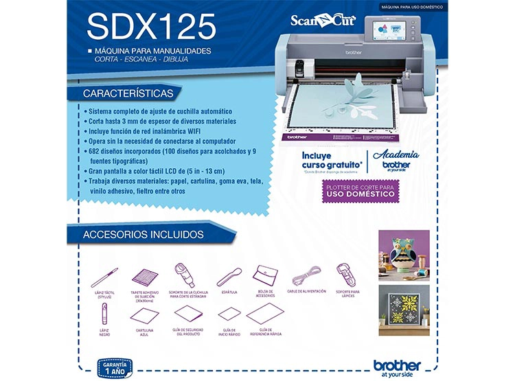 MAQUINA BROTHER SCANNCUT DE CORTE Y ESCANEO SDX125 - 9