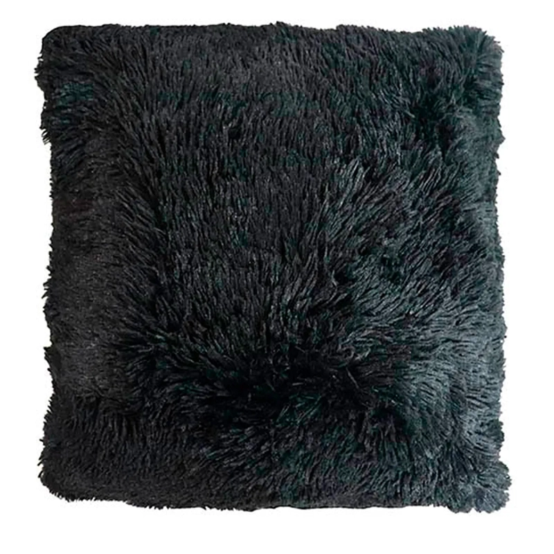 COJIN RIPLEY HOME PELUDO CLASSIC 45 X 45 CM NEGRO - 1