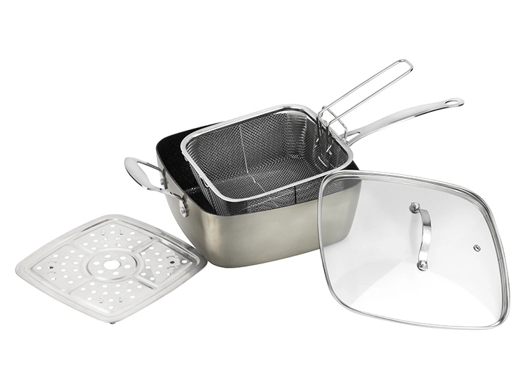 SARTEN MARMICOC MULTIUSO CHAMPAGNE 24 CM ALUMINIO 4 PIEZAS - 2