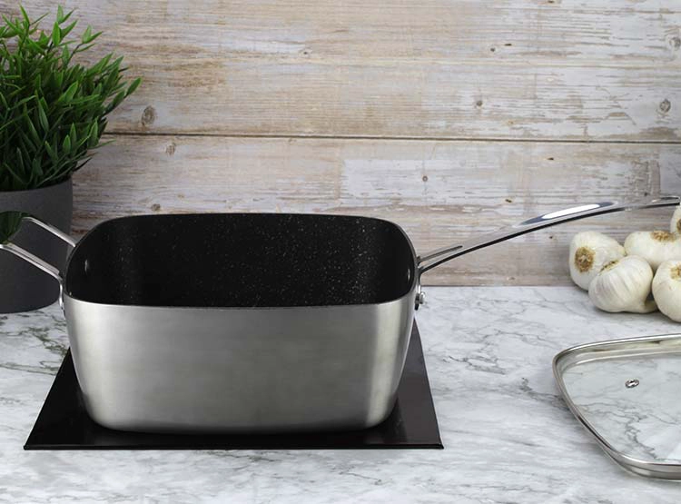 SARTEN MARMICOC MULTIUSO CHAMPAGNE 24 CM ALUMINIO 4 PIEZAS - 12