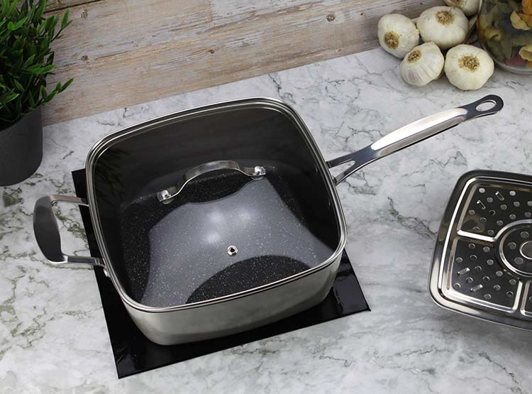 SARTEN MARMICOC MULTIUSO CHAMPAGNE 24 CM ALUMINIO 4 PIEZAS - 13