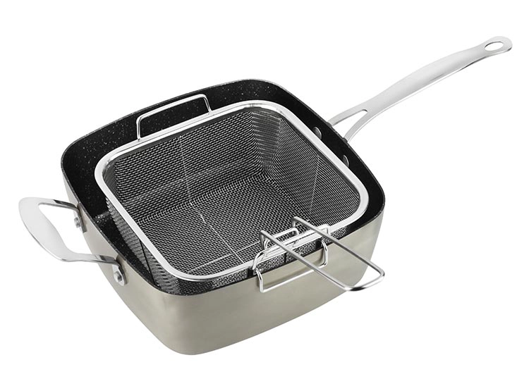 SARTEN MARMICOC MULTIUSO CHAMPAGNE 24 CM ALUMINIO 4 PIEZAS - 3
