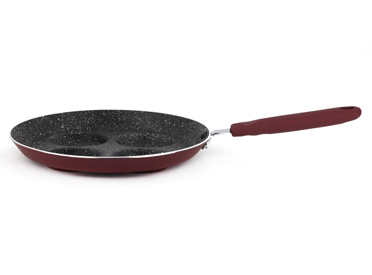 SARTEN MARMICOC SPRING HUEVERA GRANATE 24 CM ALUMINIO BURDEO - 1