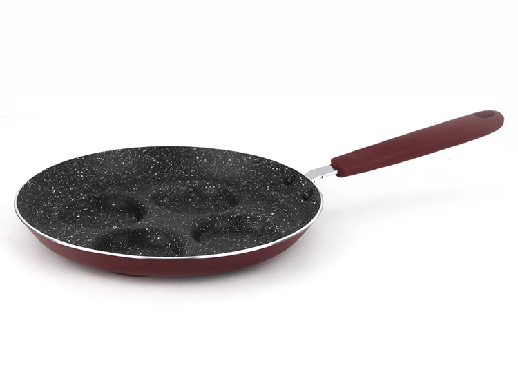 SARTEN MARMICOC SPRING HUEVERA GRANATE 24 CM ALUMINIO BURDEO - 2