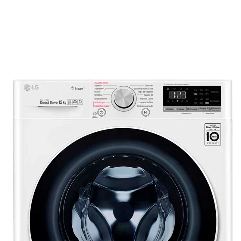 LAVADORA CARGA FRONTAL LG WM12WVC4S6 12KG BLANCO - 4