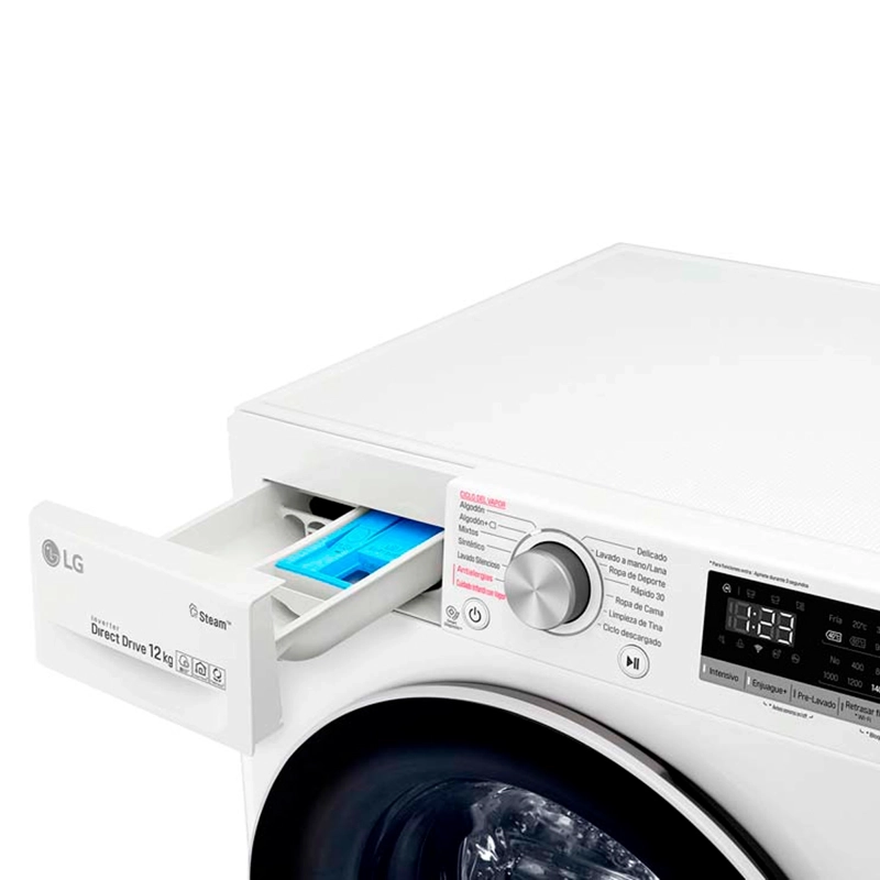 LAVADORA CARGA FRONTAL LG WM12WVC4S6 12KG BLANCO - 7