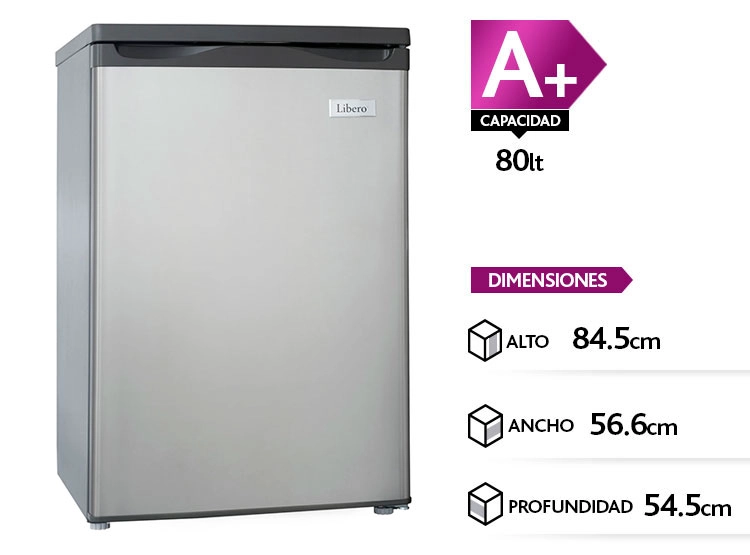 CONGELADOR VERTICAL LIBERO LFV-100I  80L ACERO - 1