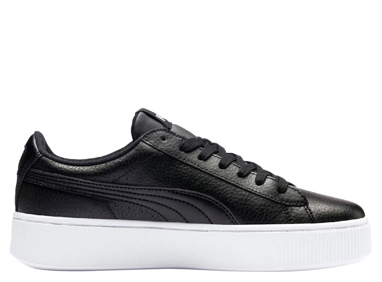 ZAPATILLAS MUJER PUMA URBANAS NEGRO VIKKY STACKED CUERO - 1