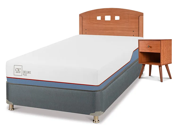 JUEGO DE DORMITORIO CIC CAMA BOX AMERICANO EXCELLENCE PLUS 1.5 PLAZAS + SET NEW GALES - 2