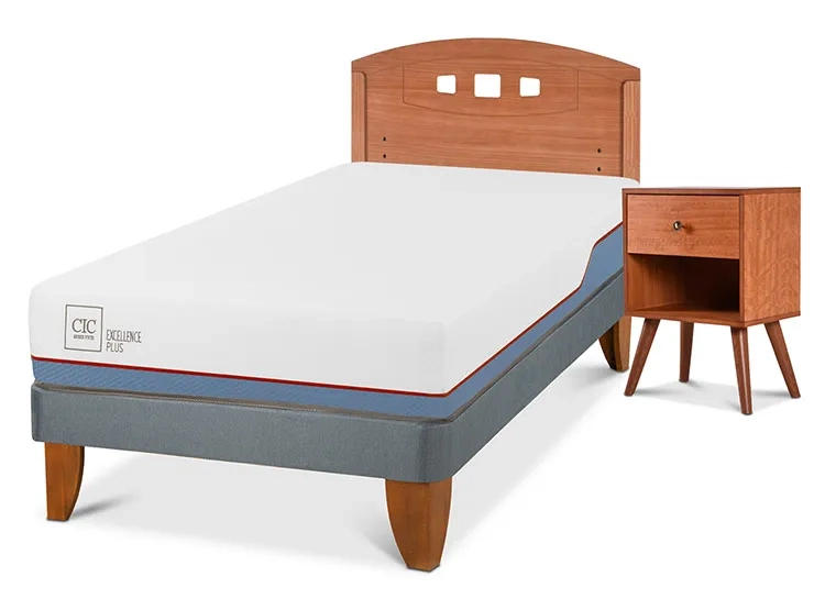 JUEGO DE DORMITORIO CIC CAMA EUROPEA EXCELLENCE PLUS 1.5 PLAZAS + SET NEW GALES - 2