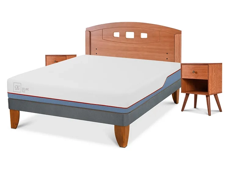 JUEGO DE DORMITORIO CIC CAMA EUROPEA EXCELLENCE PLUS BN 2 PLAZAS + SET NEW GALES - 2