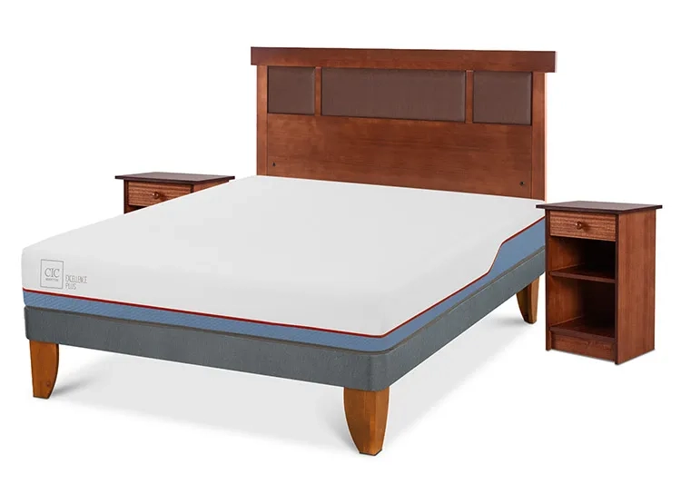 JUEGO DE DORMITORIO CIC CAMA EUROPEA EXCELLENCE PLUS BN 2 PLAZAS + SET NEW DUBLIN CARAMEL - 2