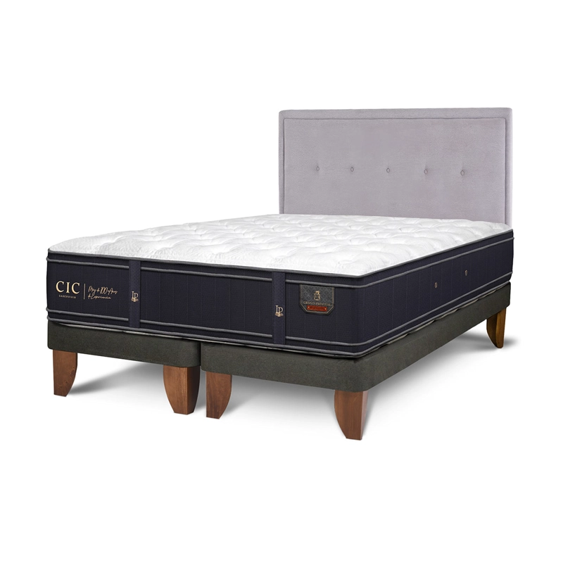 JUEGO DE DORMITORIO CIC CAMA EUROPEA GRAND PREMIUM BD 2 PLAZAS + RESPALDO GANGES - 2