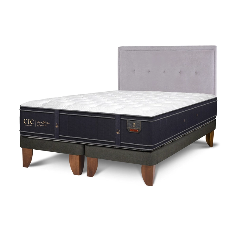 JUEGO DE DORMITORIO CIC CAMA EUROPEA GRAND PREMIUM KING + RESPALDO GANGES - 2
