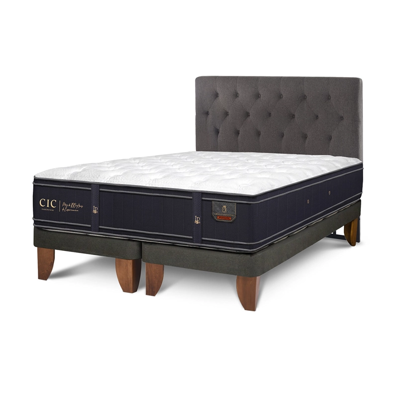 JUEGO DE DORMITORIO CIC CAMA EUROPEA GRAND PREMIUM BD 2 PLAZAS + RESPALDO KAVERY - 2