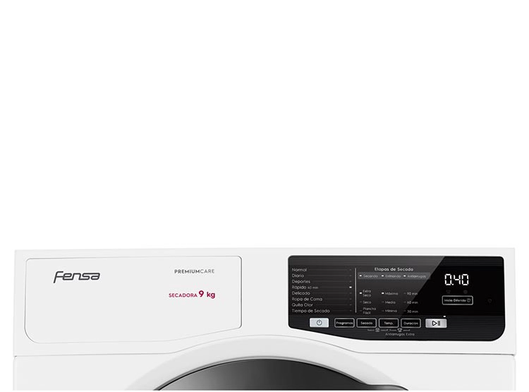 SECADORA DE ROPA POR VENTILACIÓN FENSA PREMUM CARE 9D 9KG BLANCO - 4
