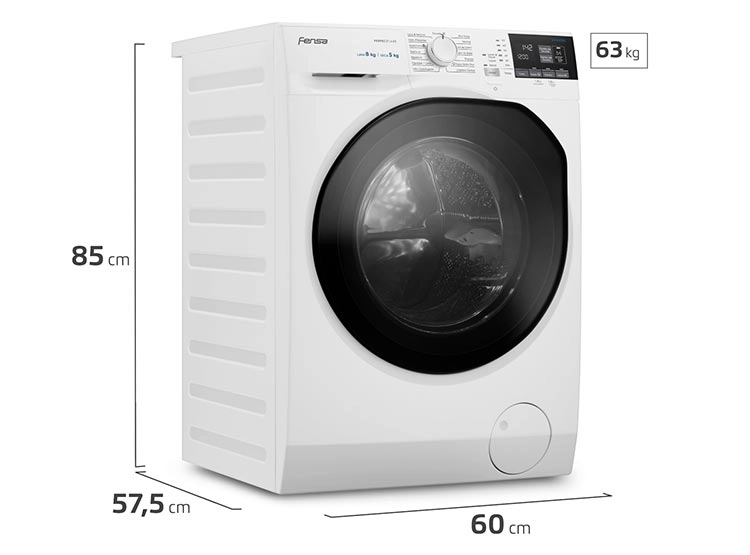 LAVADORA SECADORA FENSA PERFECT CARE 8WD 8KG 5KG BLANCO - 2