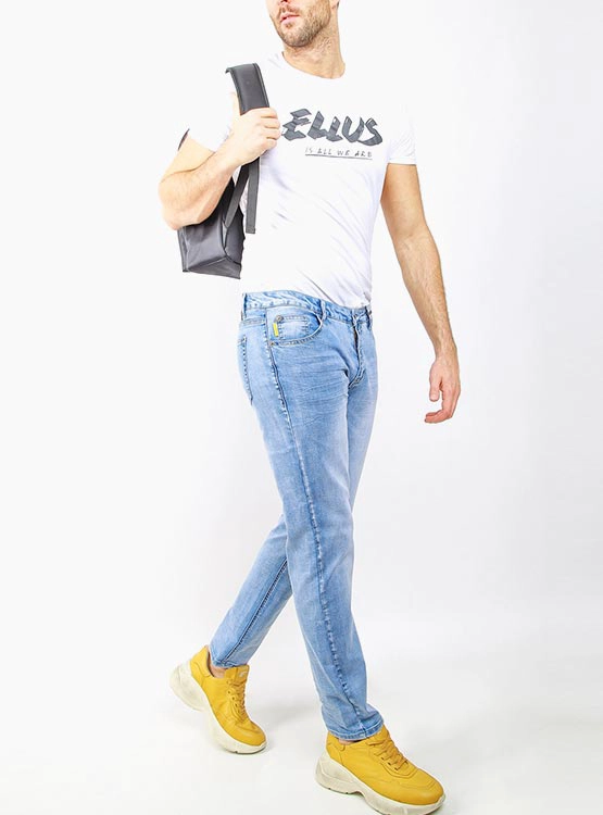 JEANS HOMBRE ELLUS SLIM FOCALIZADO SUAVE - 1
