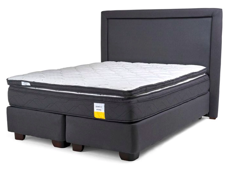 JUEGO DE DORMITORIO DRIMKIP CAMA AMERICANA 2 PLAZAS + RESPALDO + TOPPER - 1