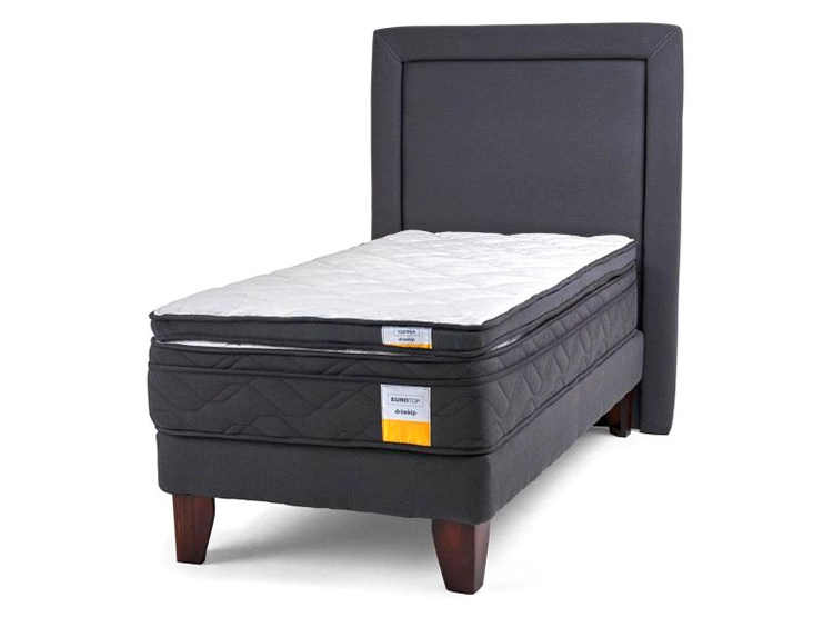 JUEGO DE DORMITORIO DRIMKIP CAMA EUROPEA 1 PLAZA + RESPALDO + TOPPER - 1