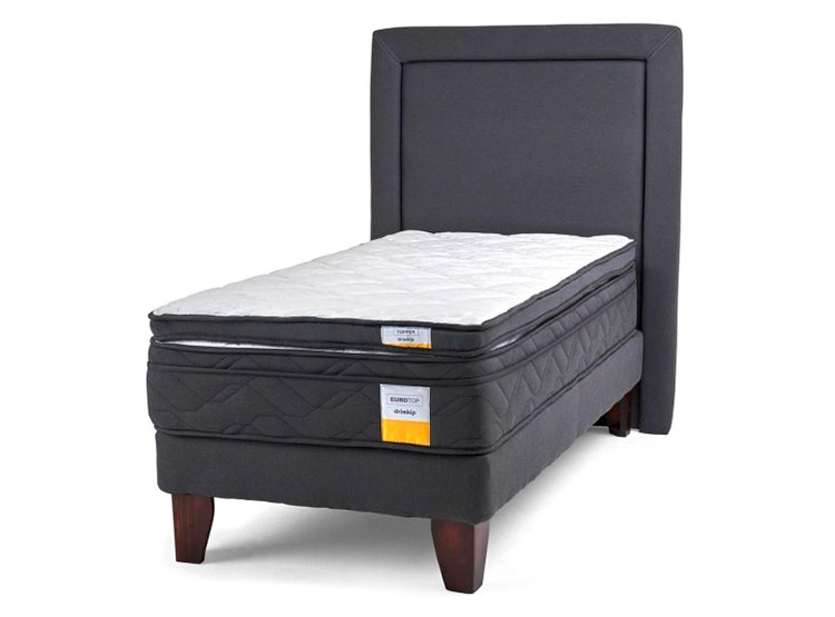 JUEGO DE DORMITORIO DRIMKIP CAMA EUROPEA PLUS 1 PLAZA + RESPALDO + TOPPER - 1