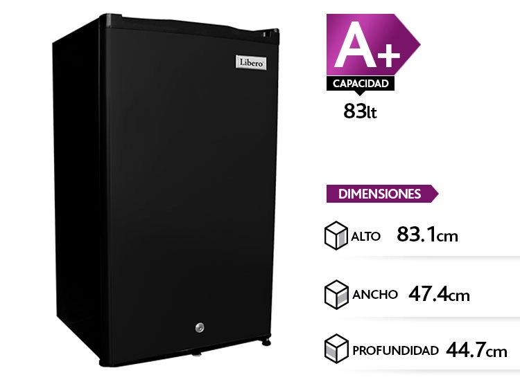 FRIGOBAR LIBERO LFB-101N 83L NEGRO